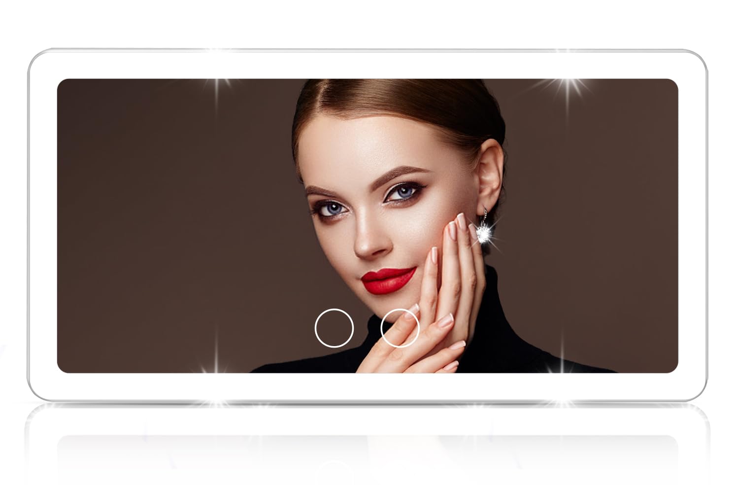 Car Sun Visor Vanity Mirror,Big Led Car Mirror With 3 Light Modes & 80 Leds,Rechargeable Car Makeup Mirror - Dimmable Touch Cont