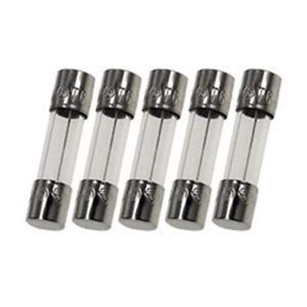 Pack of 5, 3/16' X 3/4' (5X20mm) 12.5A 250V Glass Fuses, Slow Blow (Time Delay) 12.5a, T12.5a, 12.5 amp 250v