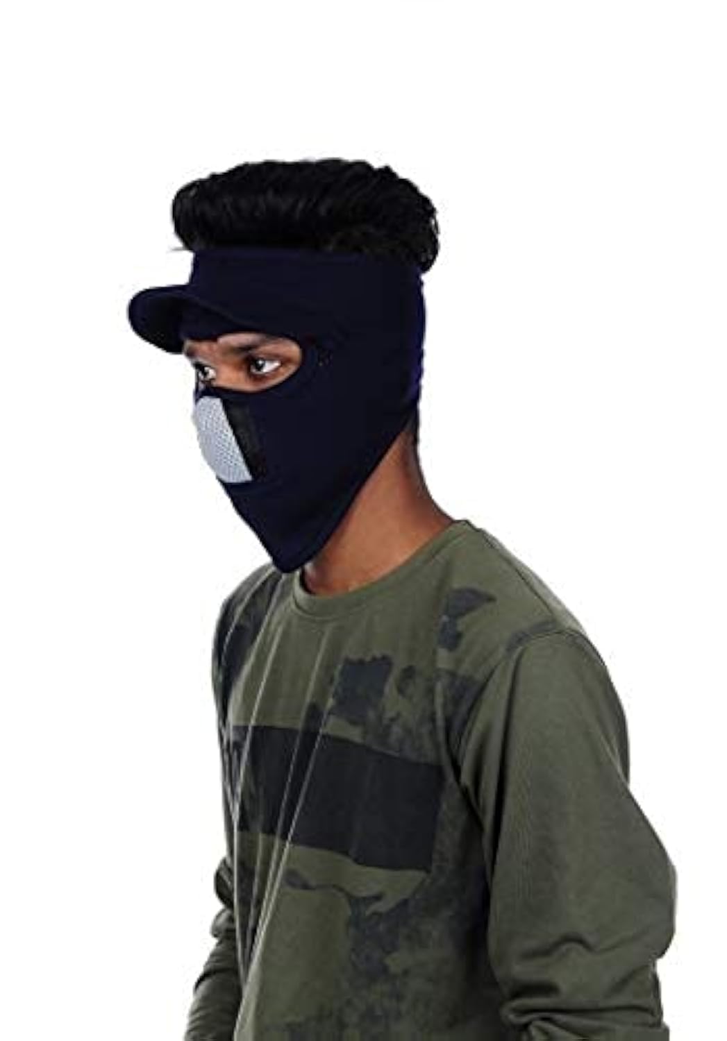 H International Ninja Anti Pollution Dust Protective Face Mask Mouth And Nose Respirator & Balaclava Full Face Cover Winter, Bik