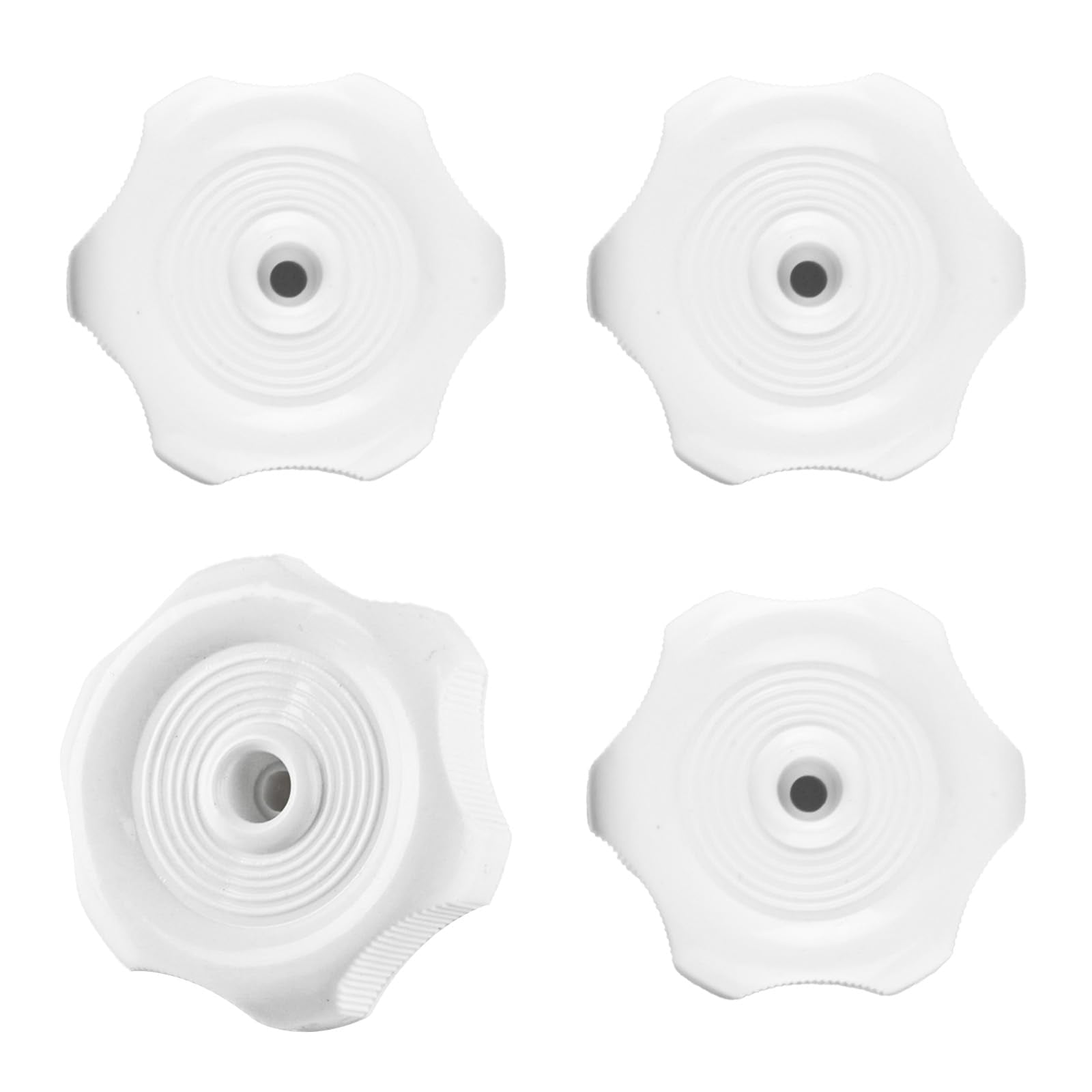 QBXMY7 4 Pcs RV Window with Screw, White,Camper Knobs, 1 Shaft RV Window and Vent Interior Hardware, Awning Roof Vent Knob, Ca