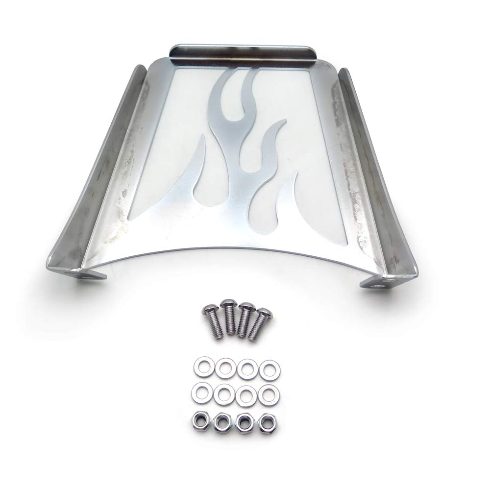 Httmt Mt155-F-Cd Chrome Flame Sissy Bar Luggage Rack Compatible With Harley Davidson Sportster Xl883C Xl883R Xl1200R Xl1200C Xl1200S Xlh883 Xlh1200 883 1200