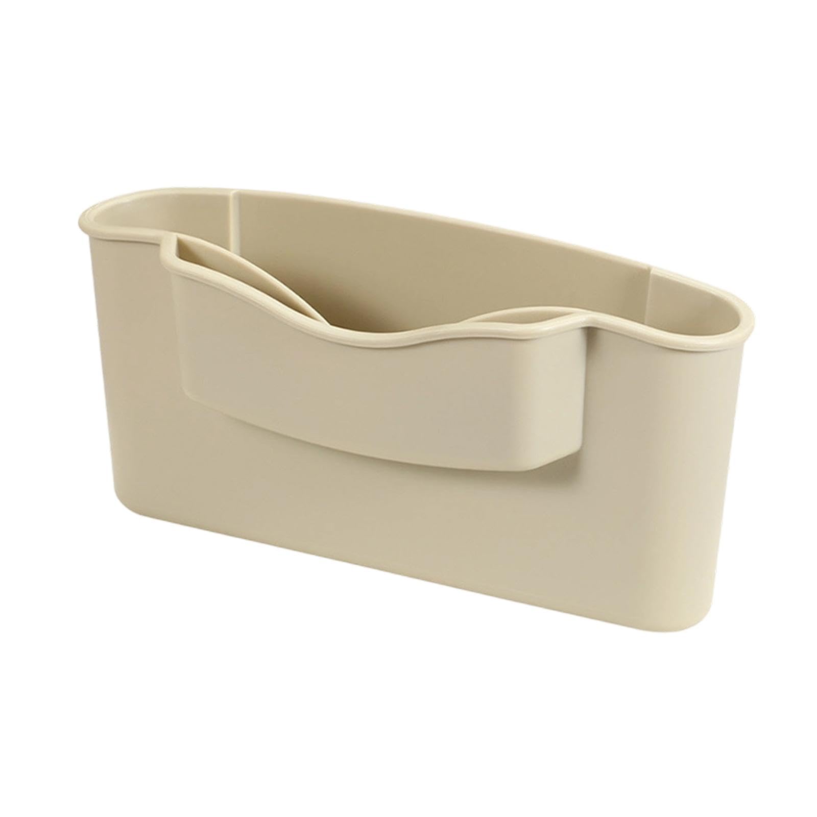 SNAPPSY Car Center Console Storage Box Practical Universal Door Mount with Card Slot Beige