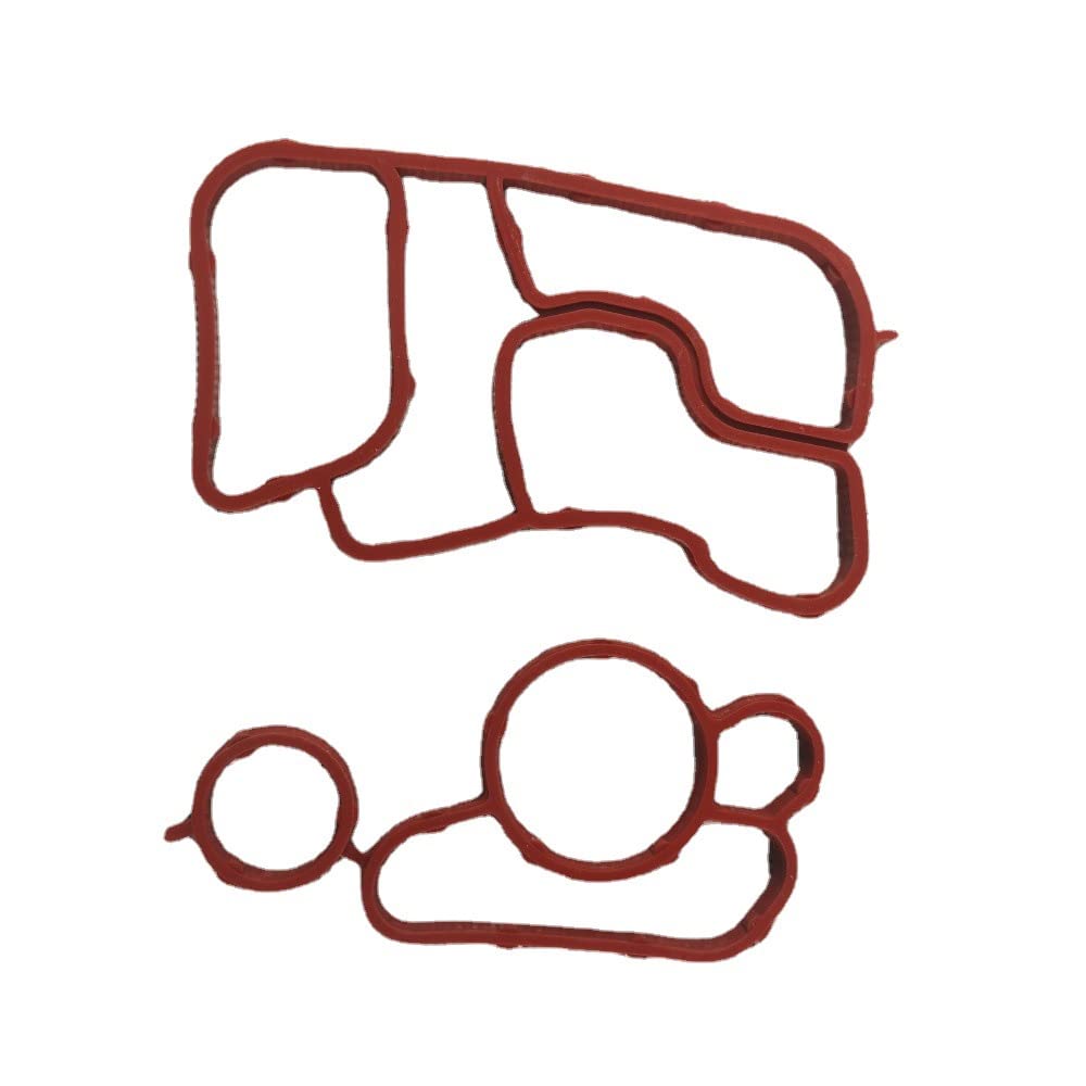 Ragbuscle 2Pcs 06J115441 06J117070, Engine Oil Cooler Gaskets, Compatible With Audi A3 A4 A4 Allroad A5 A6 Allroad Q3 Q5 S3 Tt, Compatible With Porsche Macan, Compatible With Vw