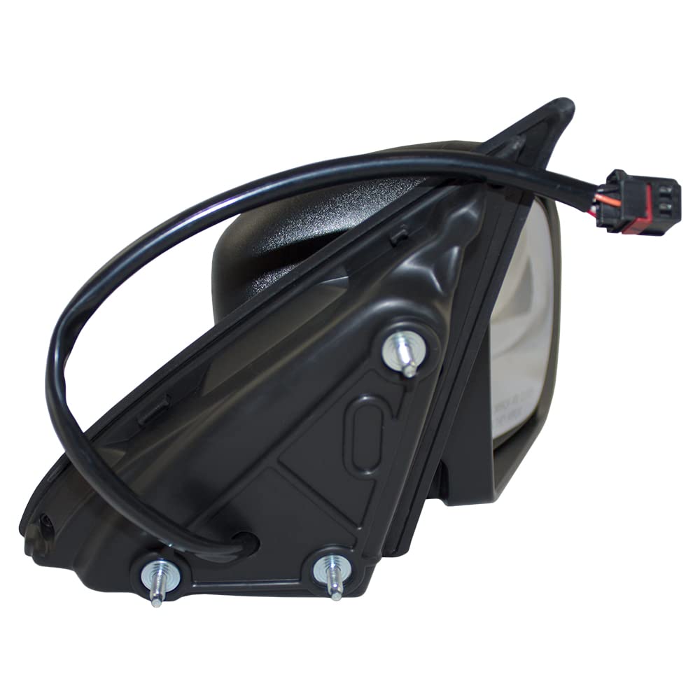 Brock Replacement Passenger Side Power Mirror Textured Black with Heat without Signal, Memory or Blind Spot Sensor Compatible with 2014-2019 Cherokee 68164060AD 68228912AA