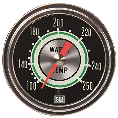 Stewart Warner 692H-72 Green Line 2-5/8'' Water Temperature Mechanical Gauge