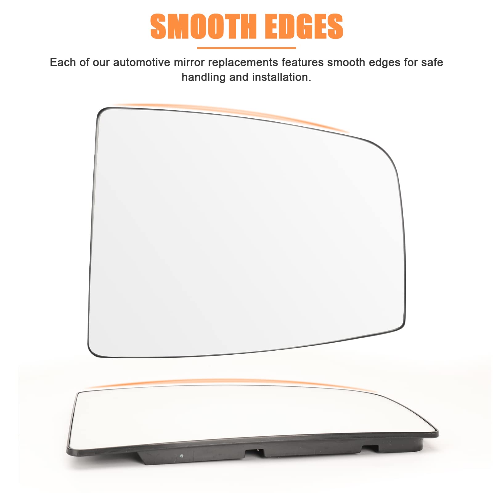 Lhcdqskcw Compatible With 2015-Up Ford Transit T150 T250 T350 Driver Left Side And Passenger Right Side Heated Mirror Glass, Upp