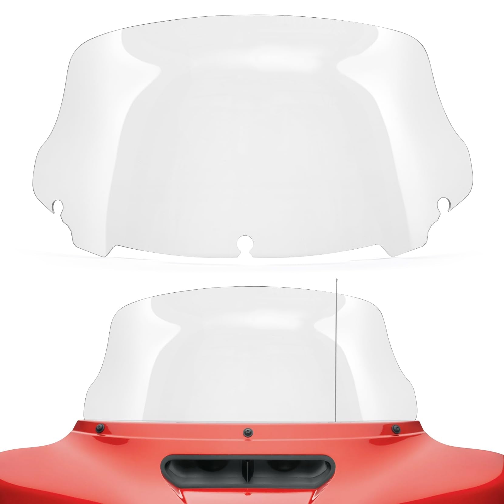 Amazicha 10'' Wave Windshield Windscreen Fit For 2014-2023 Harley Davidson Touring Street Glide, Electra Glide 2014-2022, Ultra