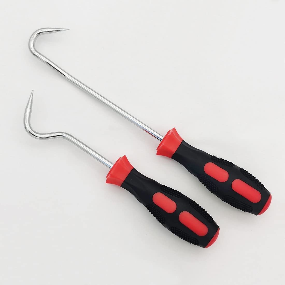 Vastools 10'' & 8'' Hose Removal Hook Pick Set, Radiator Hose Remover, Dual Material Handles, Carbon Steel, Multicolor