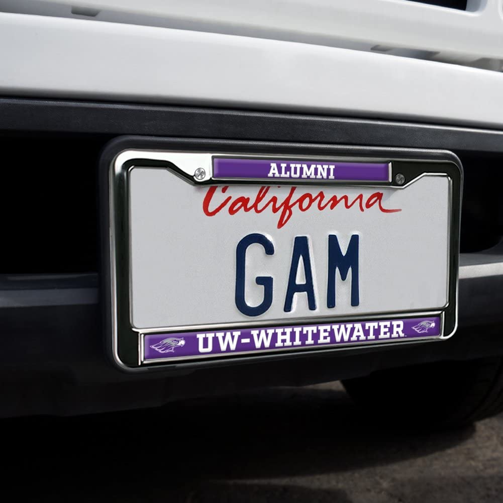UW Whitewater Alumni Logo Full Size Standard License Plate Metal Frame