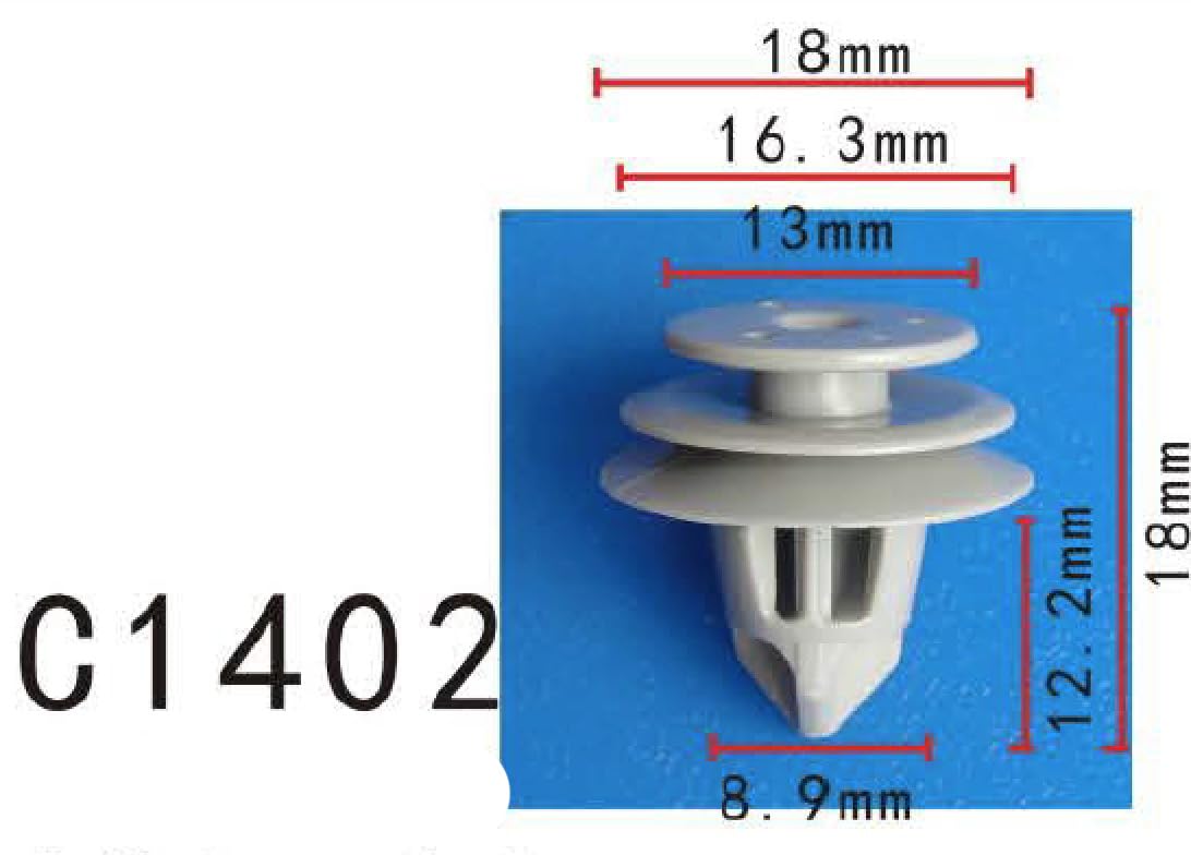 Autobahn88 Retainer Clip For Door Trim Molding, Compatible With Honda (Oem: 91560Slij01, 91560Sljj01) (Pack Of 20)