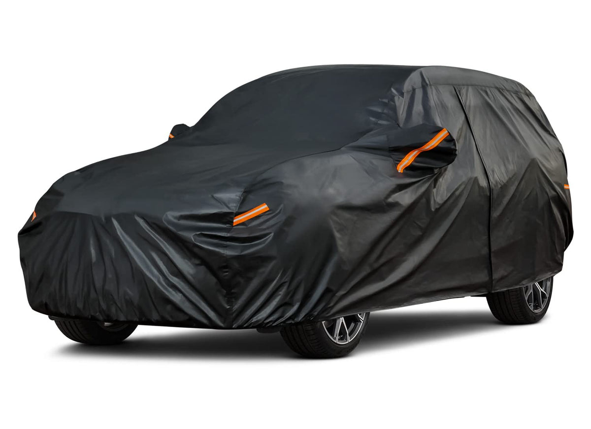 Kayme 7 Layers Heavy Duty Suv Car Cover Waterproof All Weather, Full Exterior Cover Outdoor Snow Sun Uv Protection With Zipper F
