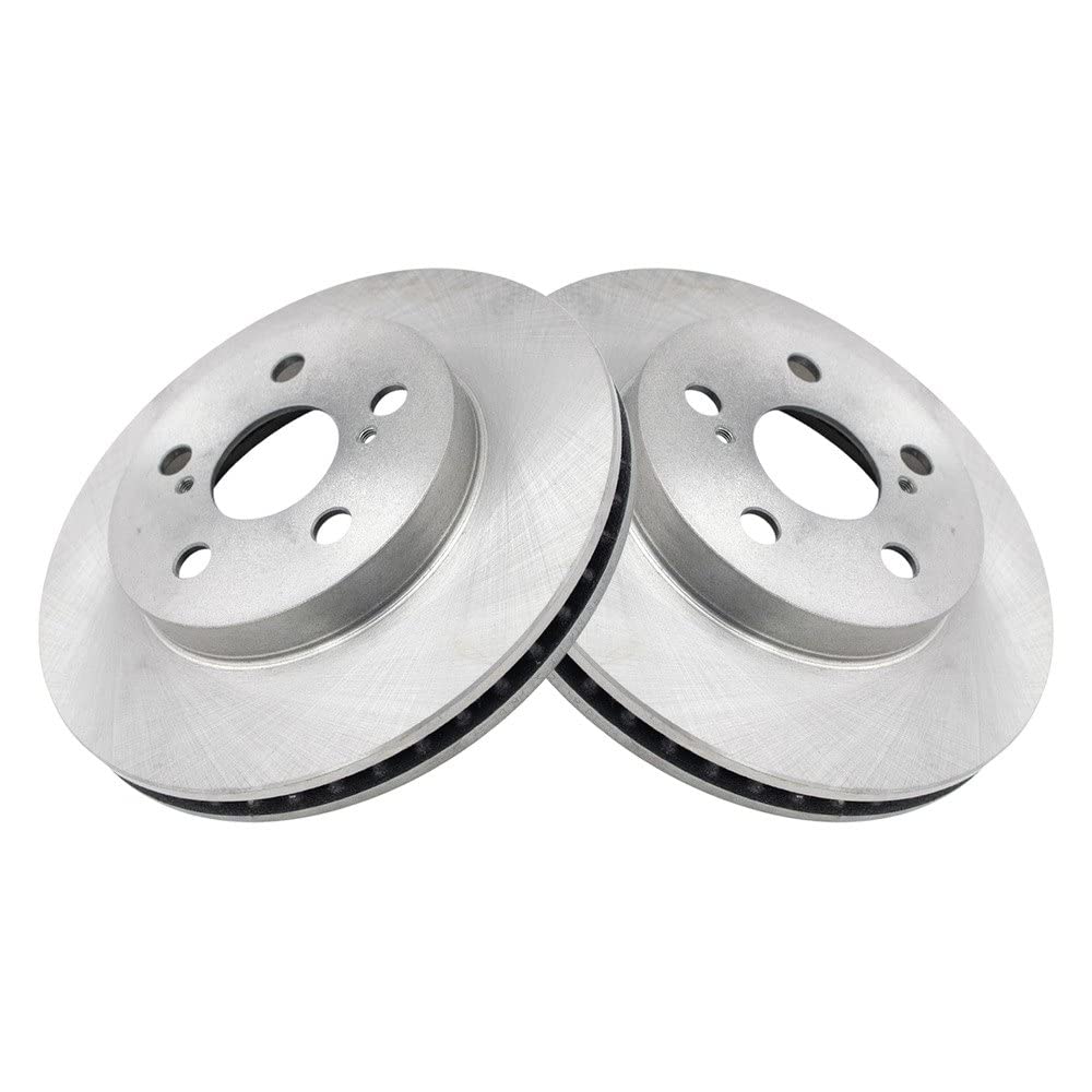 Trq Front Brake Rotors Set Vented Compatible With 2020-2022 Toyota Corolla 2016-2022 Prius 2019-2022 Prius Awd-E 2017-2019 Prius