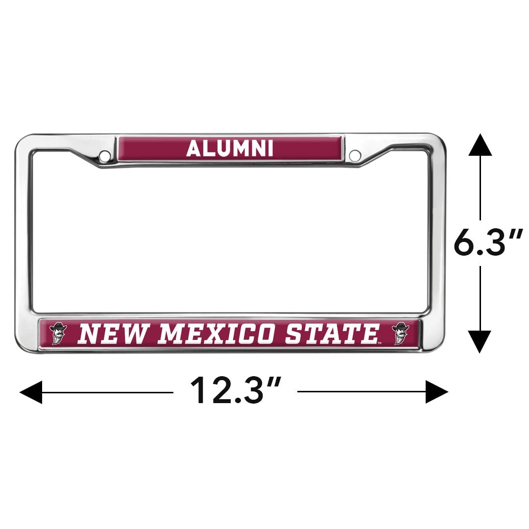 GRAPHICS & MORE Metal License Plate Frame - New Mexico State Alumni, Full Size, One Size, New Mexico State Color