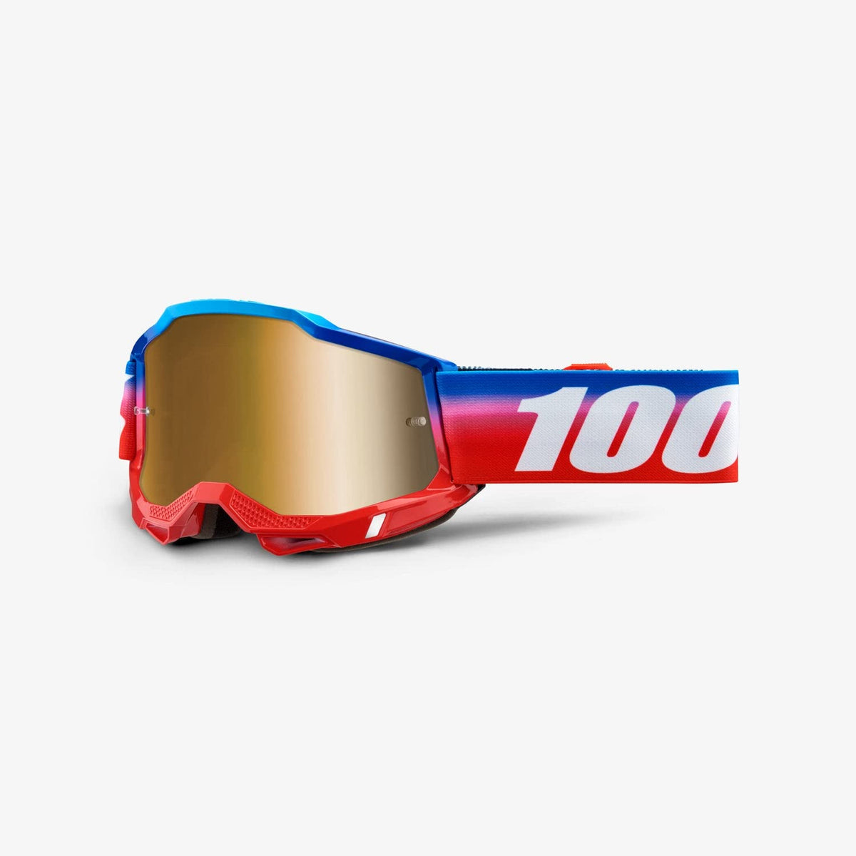100% Accuri 2 Motocross & Mountain Biking Adult Goggles (Unity - Mirror True Gold Lens)