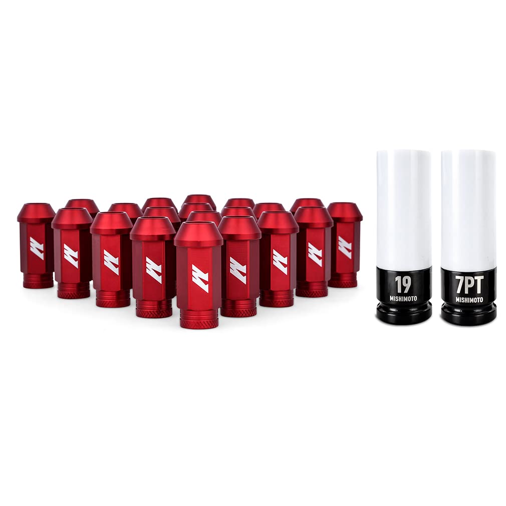 Mishimoto - MMLG-15-LOCKRD Aluminum Locking Lug Nuts, M12 x 1.5, Red