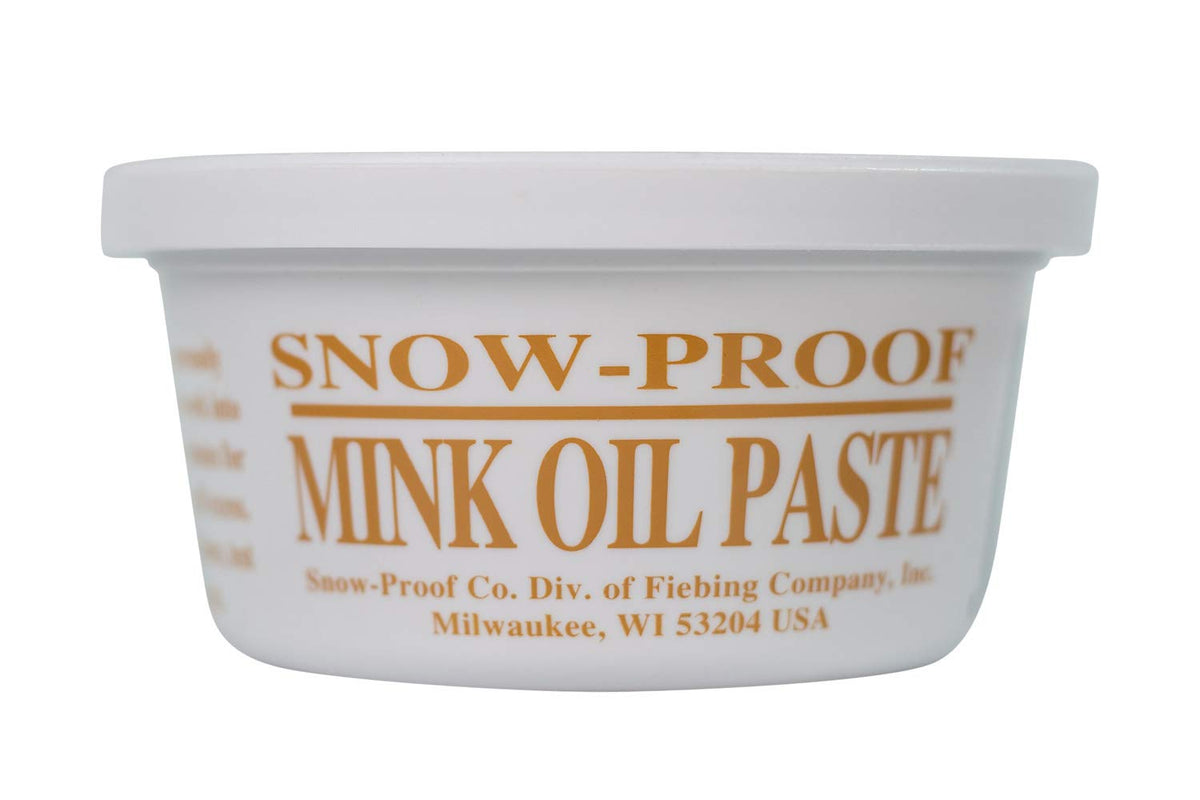 Snow Proof Mink Oil 3oz (85g) for conditioning, waterproofing, and protecting leather bags, shoes, boots, and other leather good