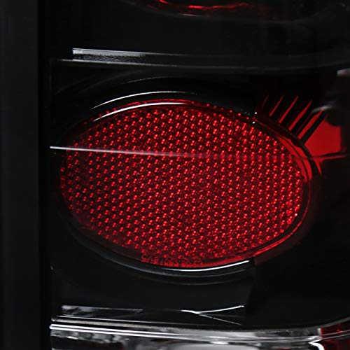 Spec-D Tuning Black Tail Lights Reverse Rear Brake Lamp Compatible with 1982-1993 Chevy S10, 1983-1994 Chevy S10 Blazer, 1983-19
