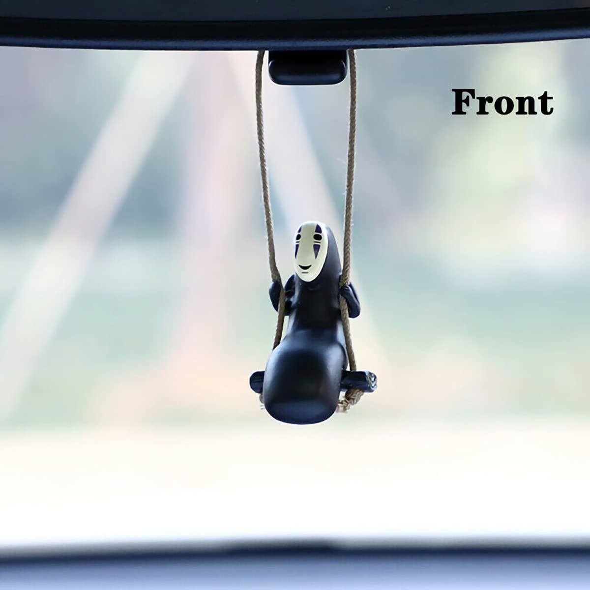 Anime Car Accessories Of No Face Man Car Pendant Hanging Swing, For Car Rear View Mirror Accessories, Home Gardening Hanging Micro Landscape Office Decor Birthday Gift Romantic Gift For Boyfriend