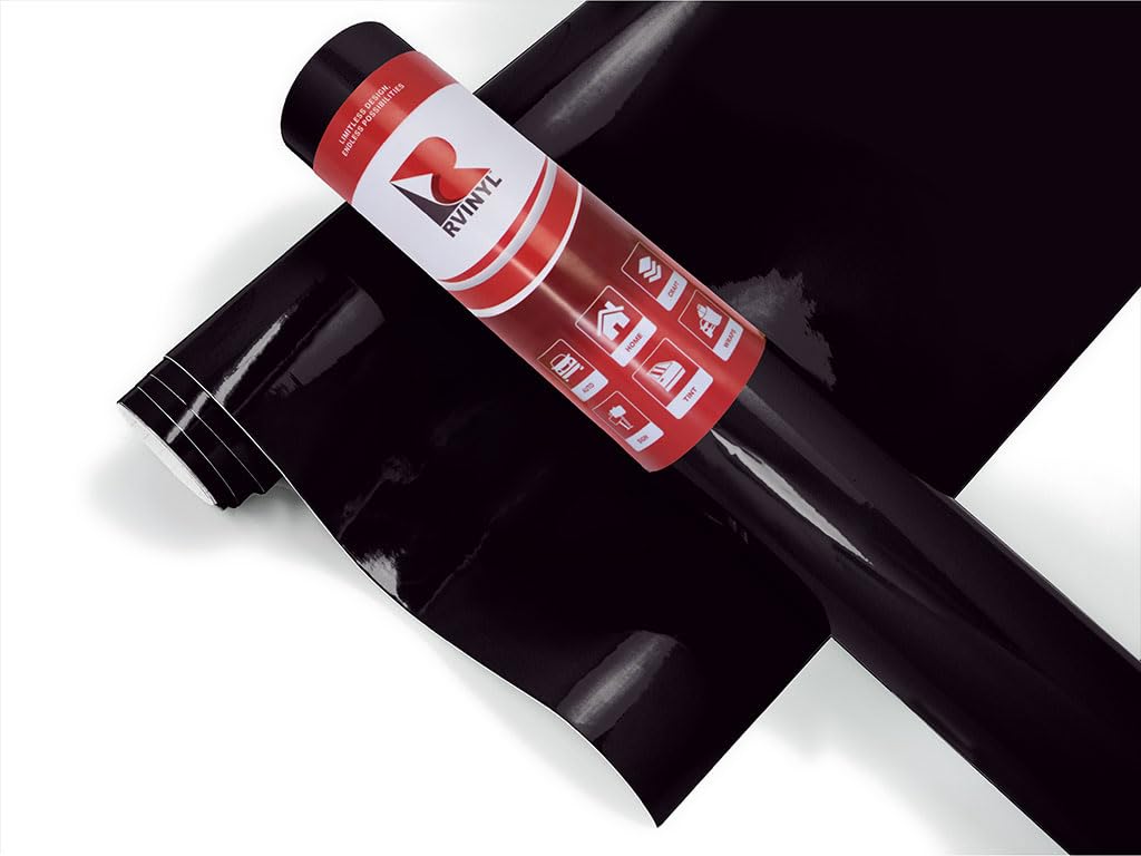 3M 2080 Series G12 Gloss Black Dual Cast Thick Vinyl Car Wrapping Film - 5Ft X 13Ft - 65Sq Ft - Bubble Free Vehicle Sheet Roll