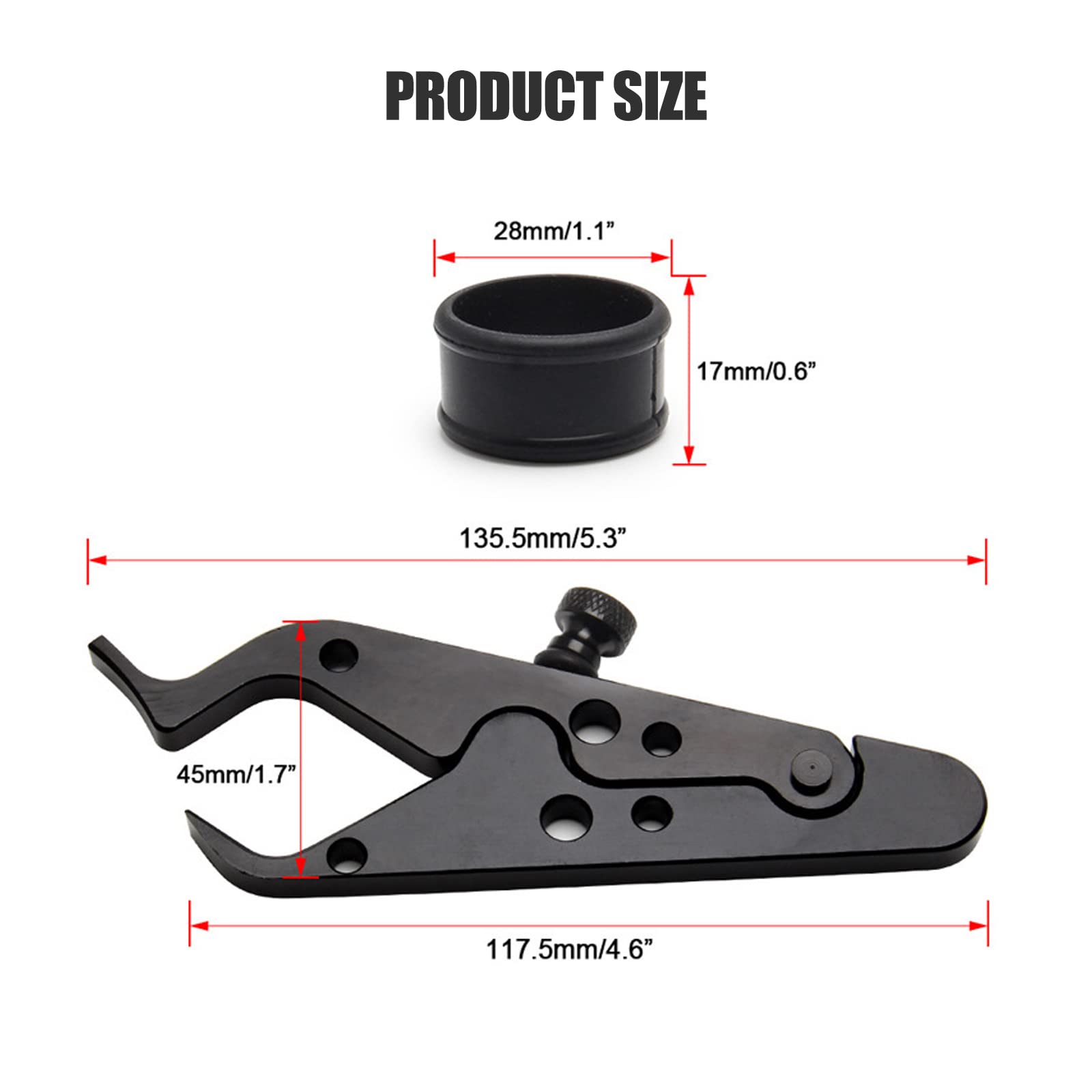 Ralis Motorcycle Cruise Control, Durable Motorcycle Throttle Lock, Universal Lightweight Throttle Assist Wrist, Aluminum Alloy Hand Grip Lock Clamp With Silicone Ring Protect