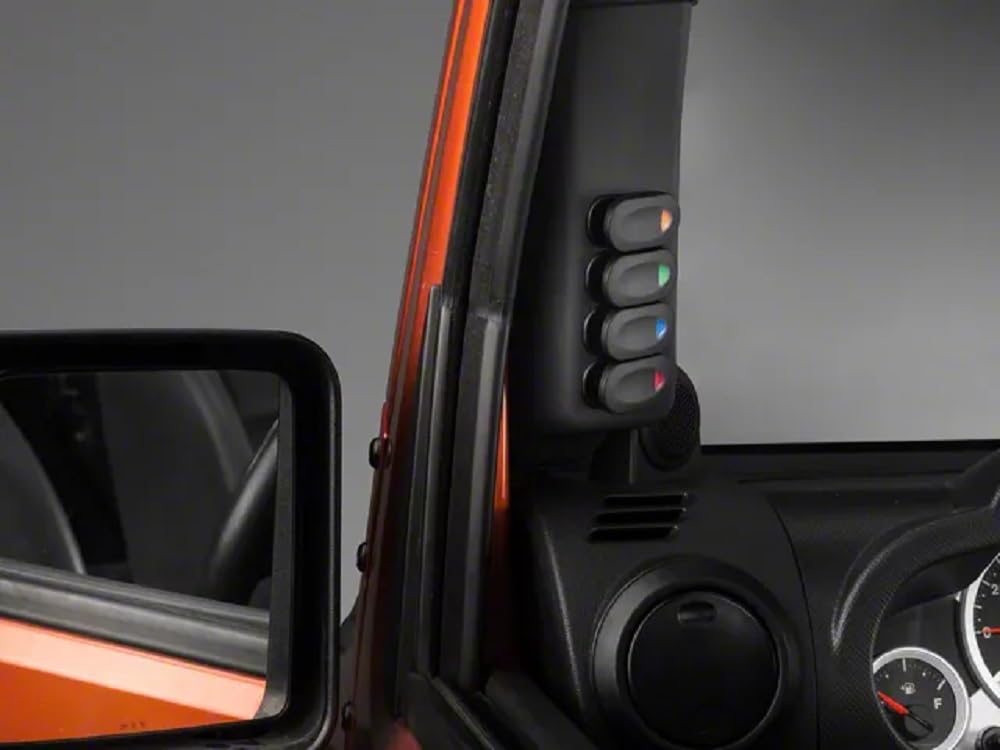 Rugged Ridge | Switch Pod, A Pillar, Left Hand Drive | 17235.56 | Fits 2007-2010 Jeep Wrangler Jk