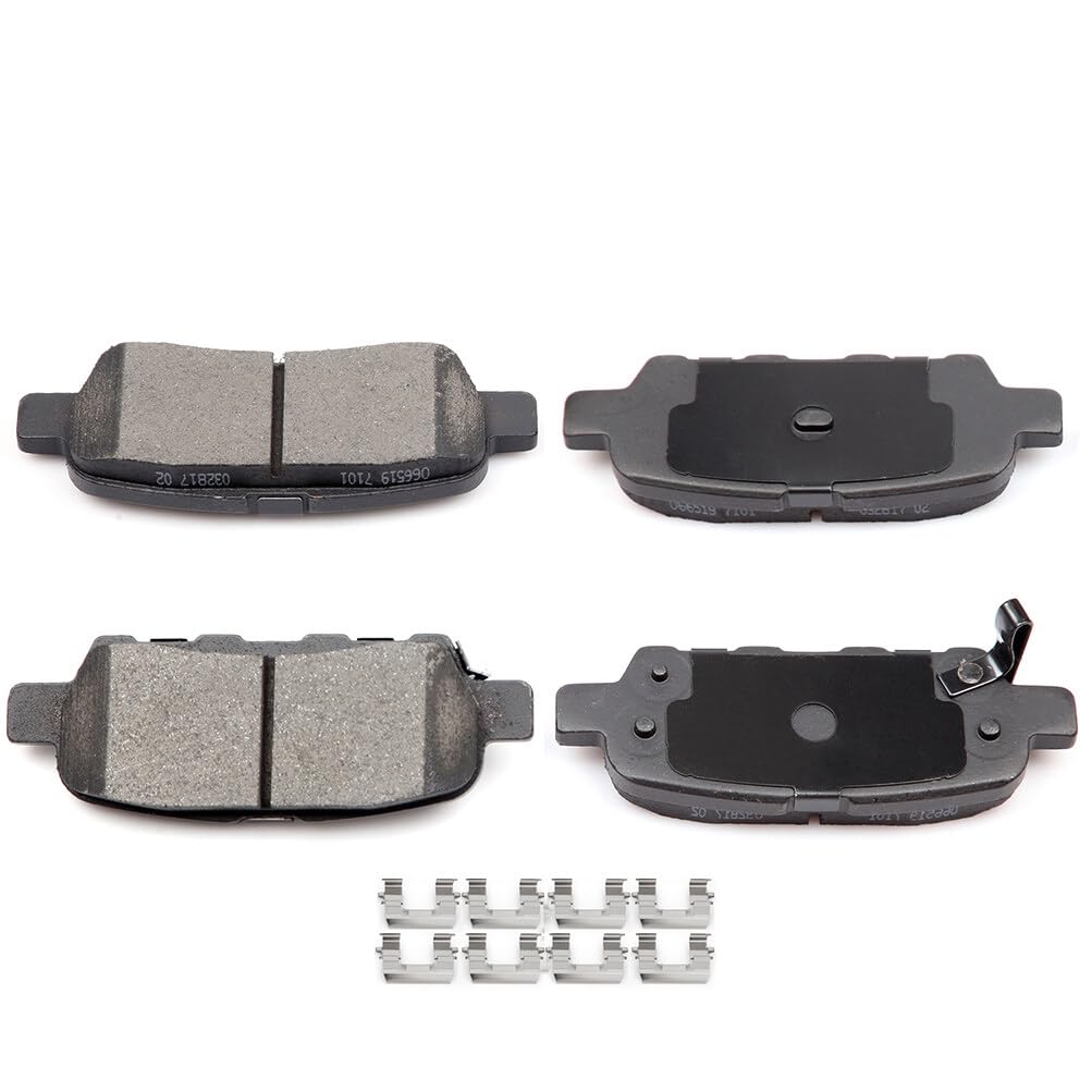 ECCPP D905-7784 Rear Ceramic Disc Brake Pad Set - Fit for INFINITI EX35 (2008-2012), EX37 (2013), FX35 (2003-2012), FX37 (2013),