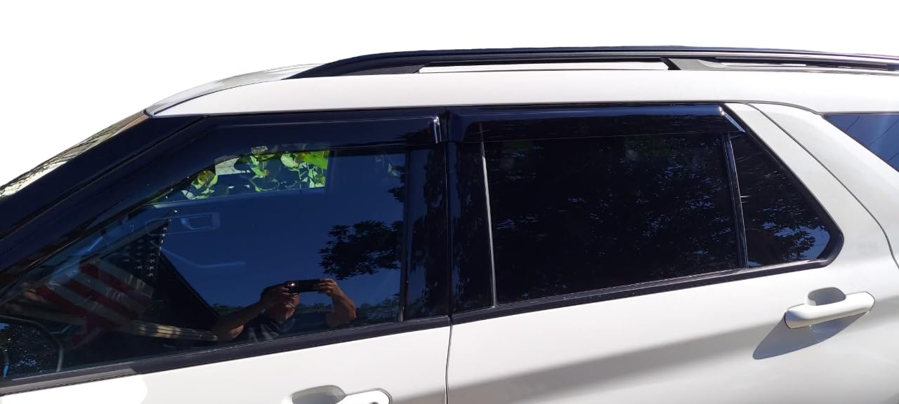 2020-2025 Tape-On Rain Guards For Ford Explorer Extra Thick Side Window Visor Deflectors Xlt Limited Timberline St King Ranch Pl