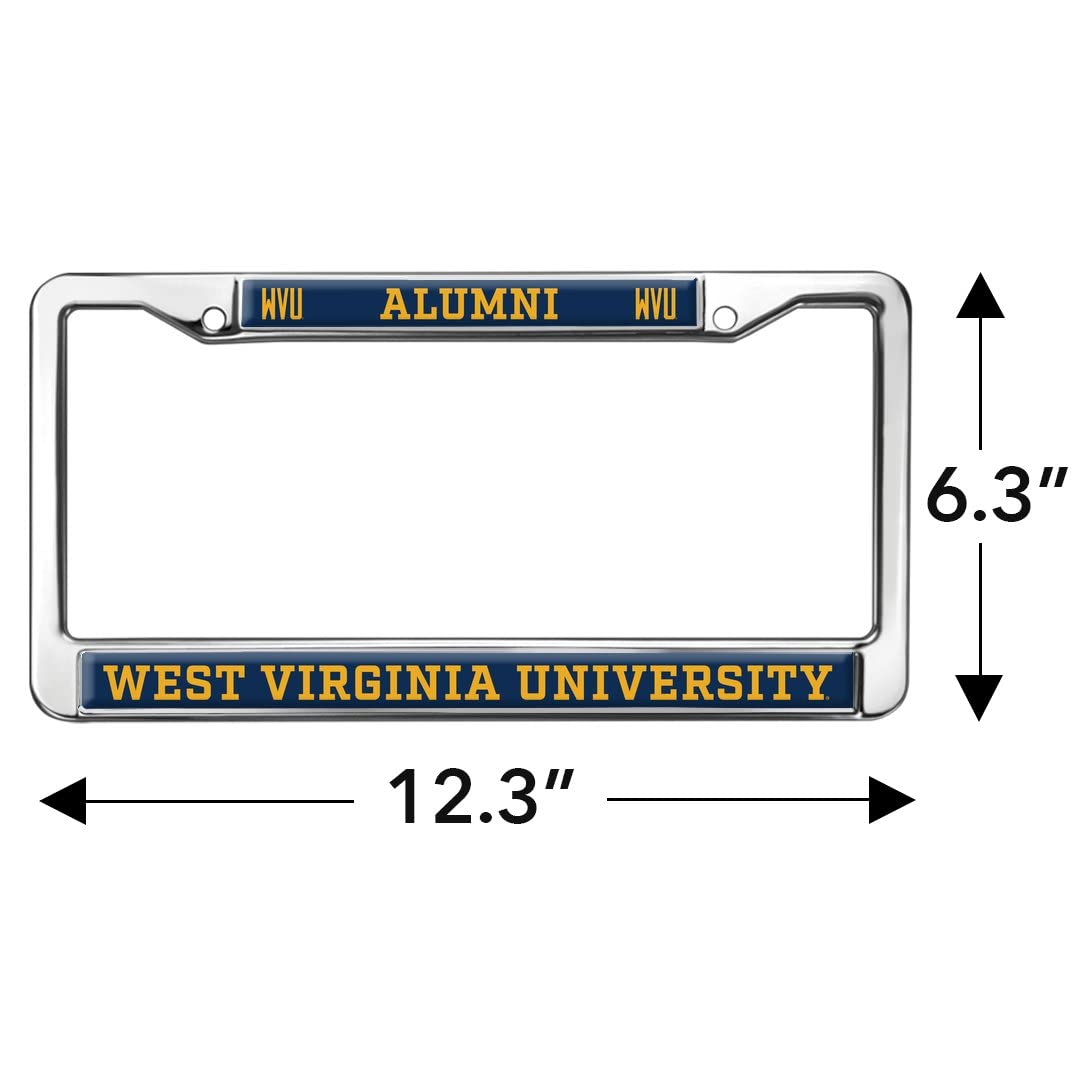GRAPHICS & MORE Metal License Plate Frame - West Virginia University Alumni, Full Size, One Size