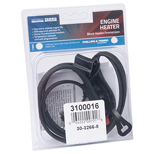 Zerostart 3100016 Freeze Plug Engine Block Heater for Ford/Lincoln/Mercury, Kia, Mazda, Nissan, Toyota, Case IH/JI Case/Case New