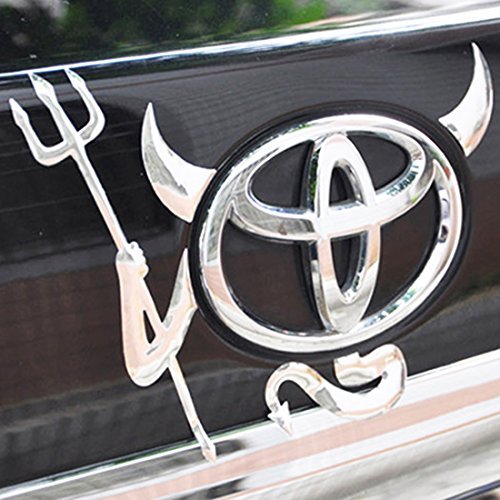 Xotic Tech Cute 3D Pvc Devil Style Demon Sticker, Auto Car Emblem Decal Decoration Waterproof Self-Adhesive Car Logo Sticker Uni