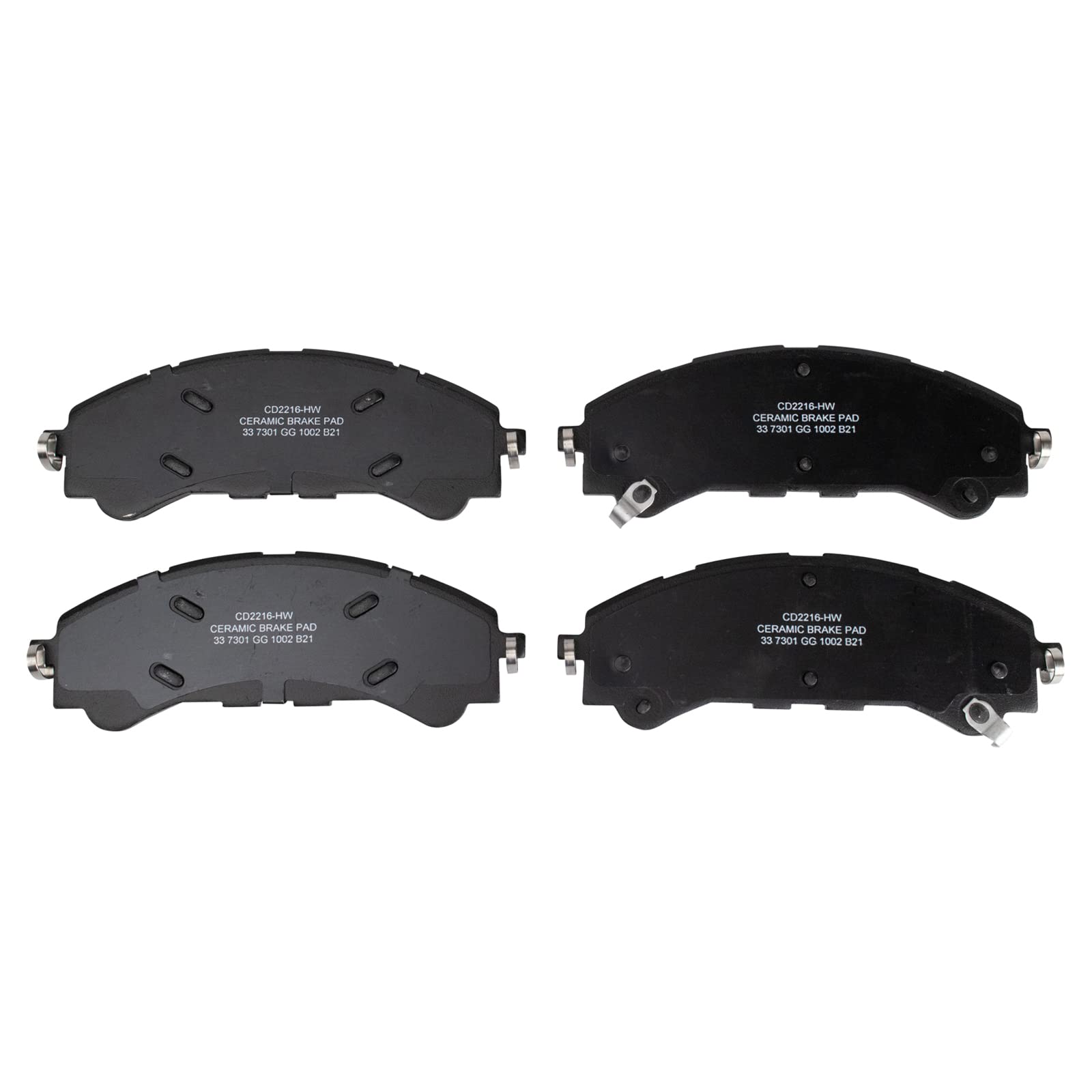 Trq Front Brake Pads Ceramic Compatible With 2021-2022 Ford Bronco 2019-2022 Ranger