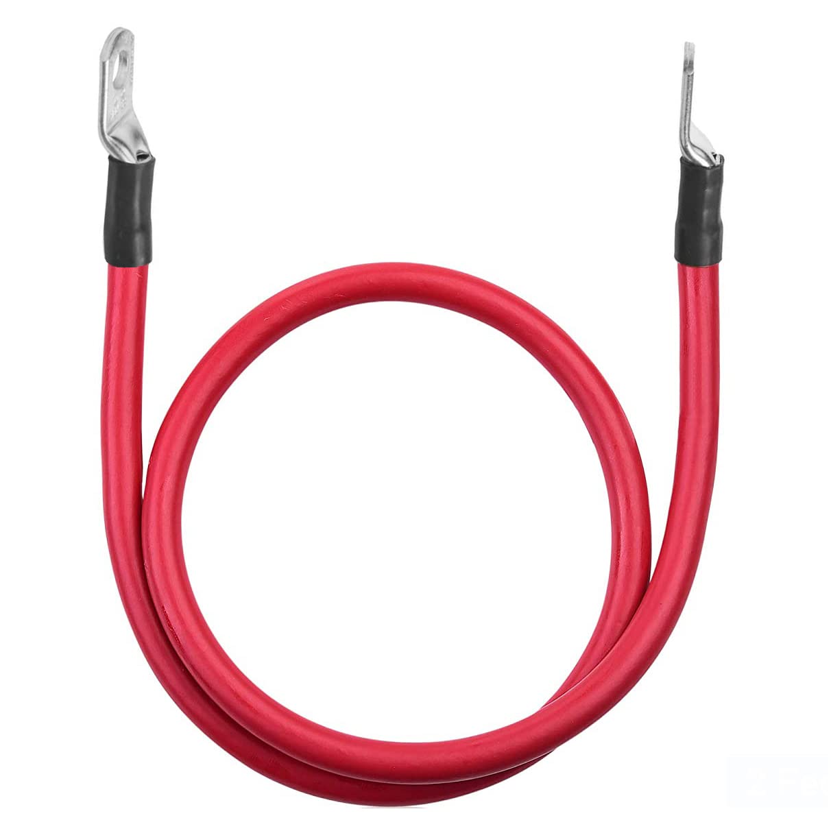 ROYFACC 5 AWG Battery Cable 20 Inch Five Gauge Pure Copper Electrical Wire with 5/16'' Ring Terminals for Auto Car Solar ATV Law