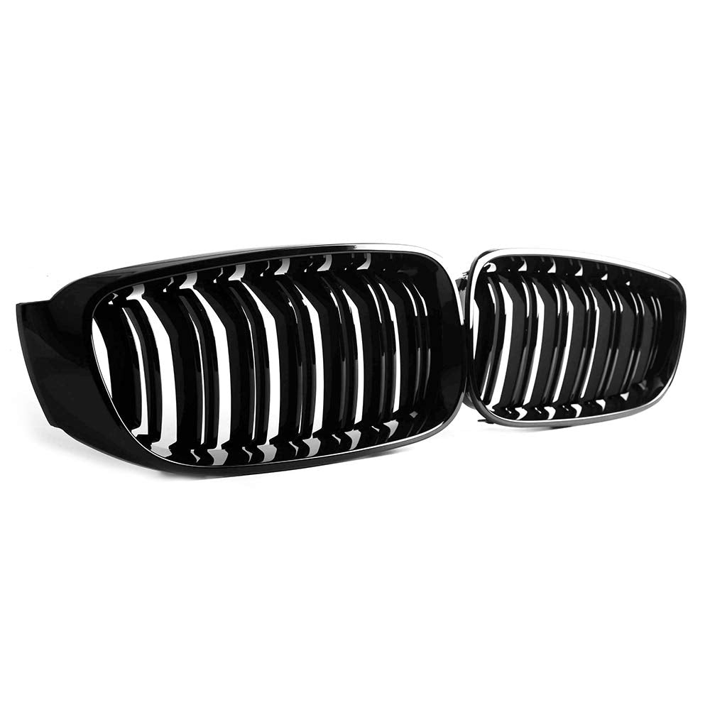 For BMW 3 Series GT/F34 2013-2019 Shiny Black Front Kidney Grille Grill Double Line