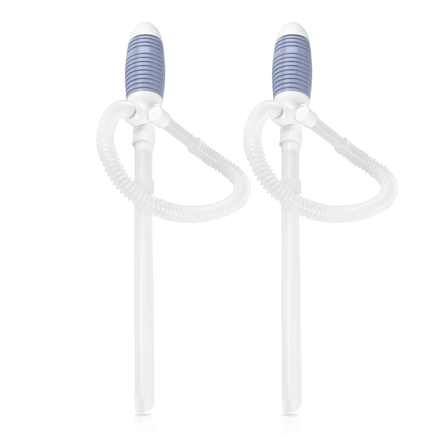 TERA PUMP 2 PK TRDP15 Heavy Duty Manual Fuel Transfer Pump Siphon, Fast Flow 3.2 GPM, Flexible Suction Tube, Hand Siphon Pump for Gasoline, Diesel, Light Oils, Kerosene, Non-Potable Water, and More