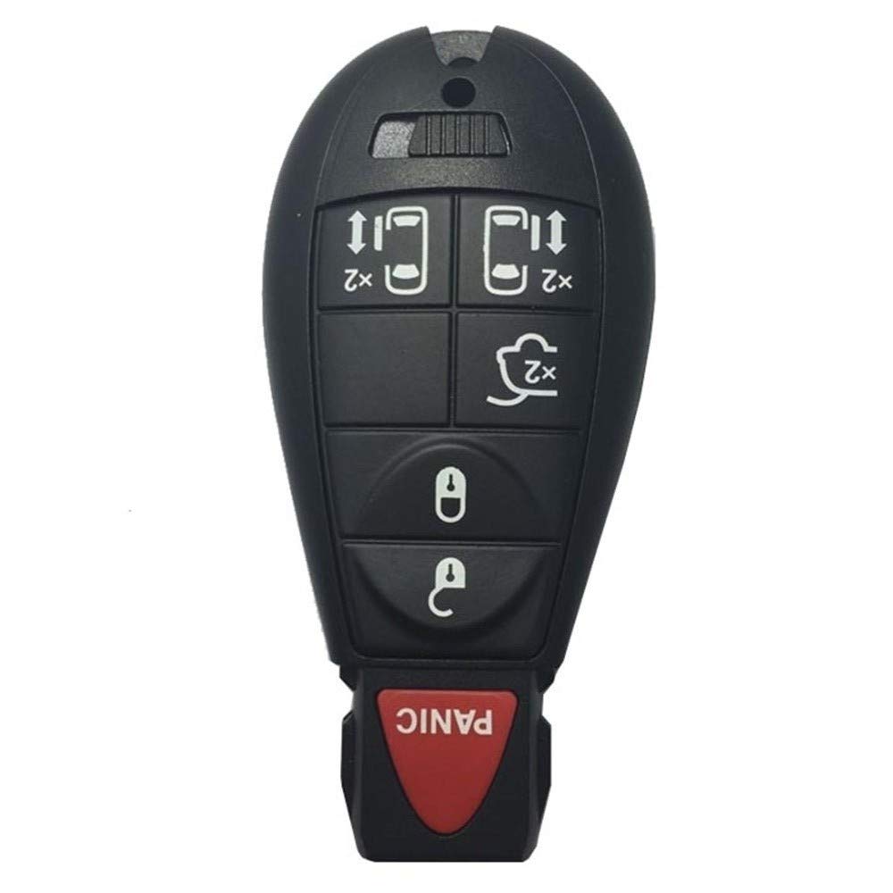 Horande 6 Buttons Replacement Key Fob Cover fit for Dodge Ram 1500 2500 3500 Durango Grand Caravan Journey Jeep Grand Cherokee C