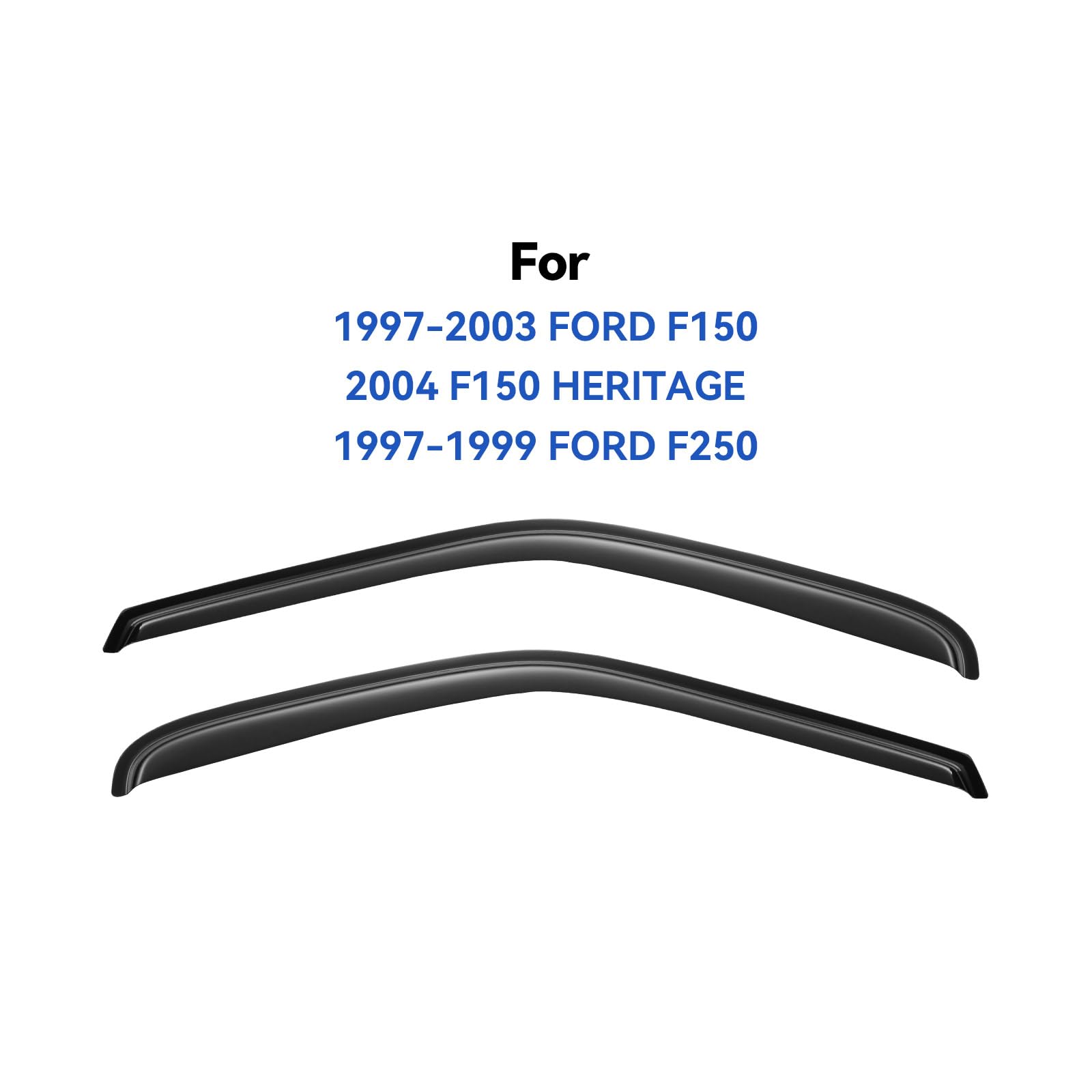 Window Visors Rain Guards For 1997-2003 Ford F150 Standard Cab, Out-Channel Window Vent Wind Deflectors Visors Shades For 1997-1