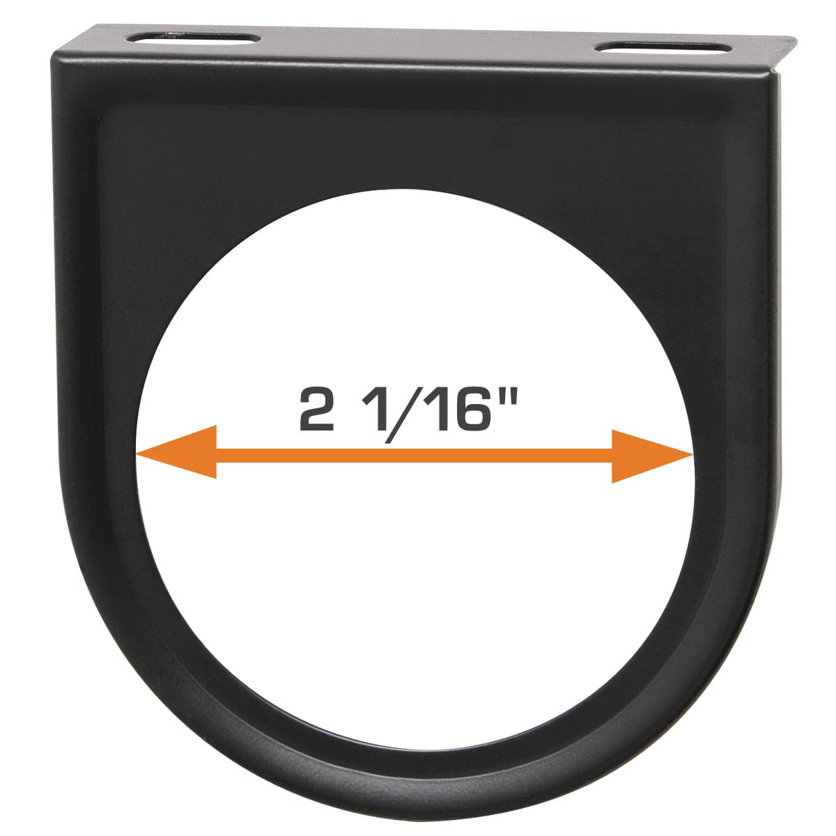 GlowShift Universal Black Single Gauge Mounting Bracket Pod - Fits Any Make/Model - Mounts (1) 2-1/16&quot; (52mm) Gauge Under The Vehicle's Dashboard