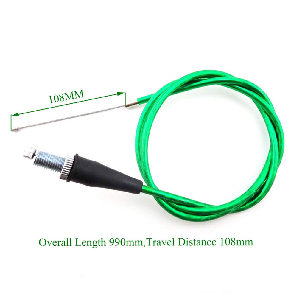 TC-Motor 7/8'' Green Twist Throttle Cable Black Hand Grips for Pit Dirt Bike XR CRF KLX Baja Apollo SSR Thumpstar Stomp DHZ 50cc 70cc 90cc 110cc 125cc 140cc 150cc 160cc