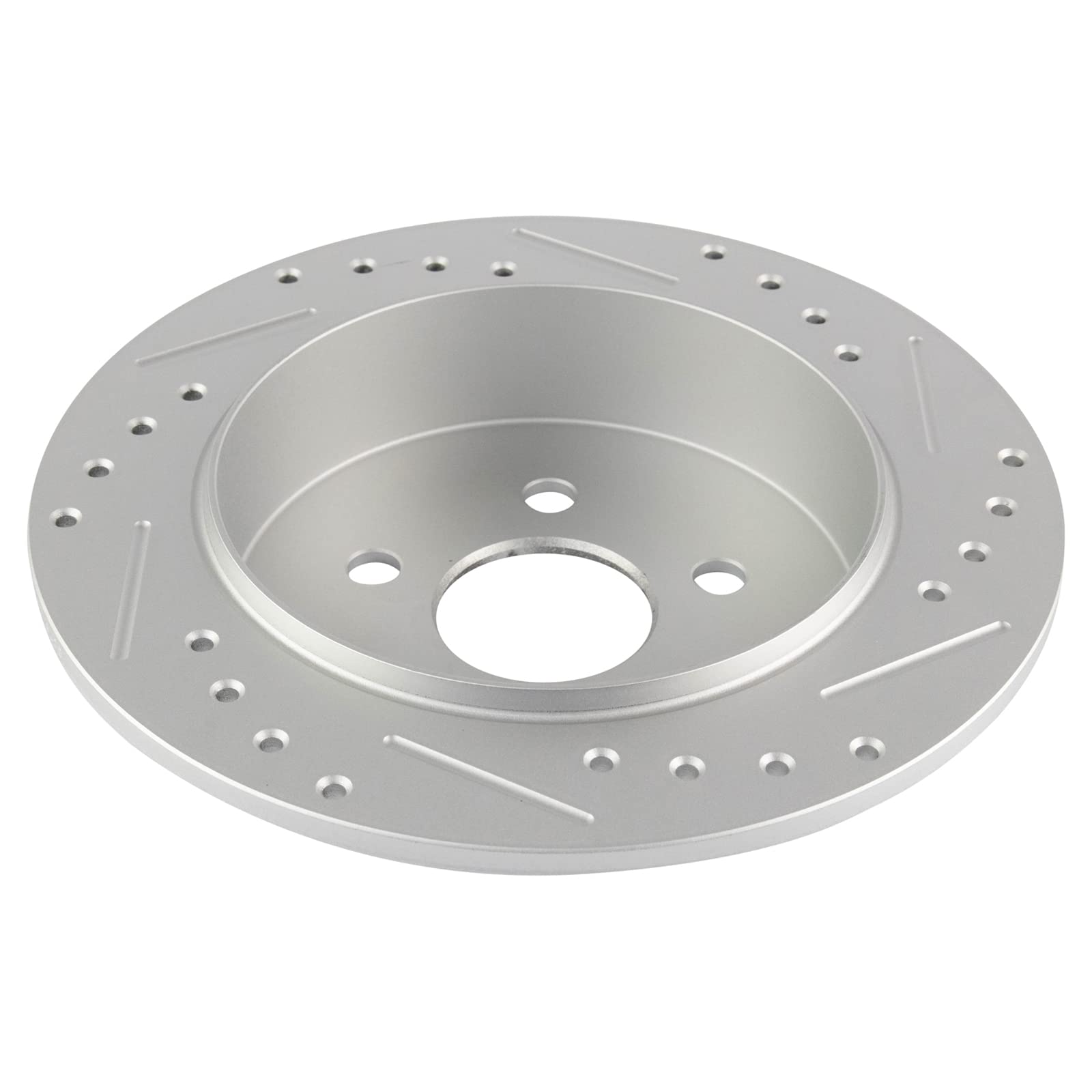 Trq Brake Rotors Set Performance Premium G-Coated Slotted X Drilled Compatible With 95-00 Chrysler Cirrus 01-10 Pt Cruiser 96-06