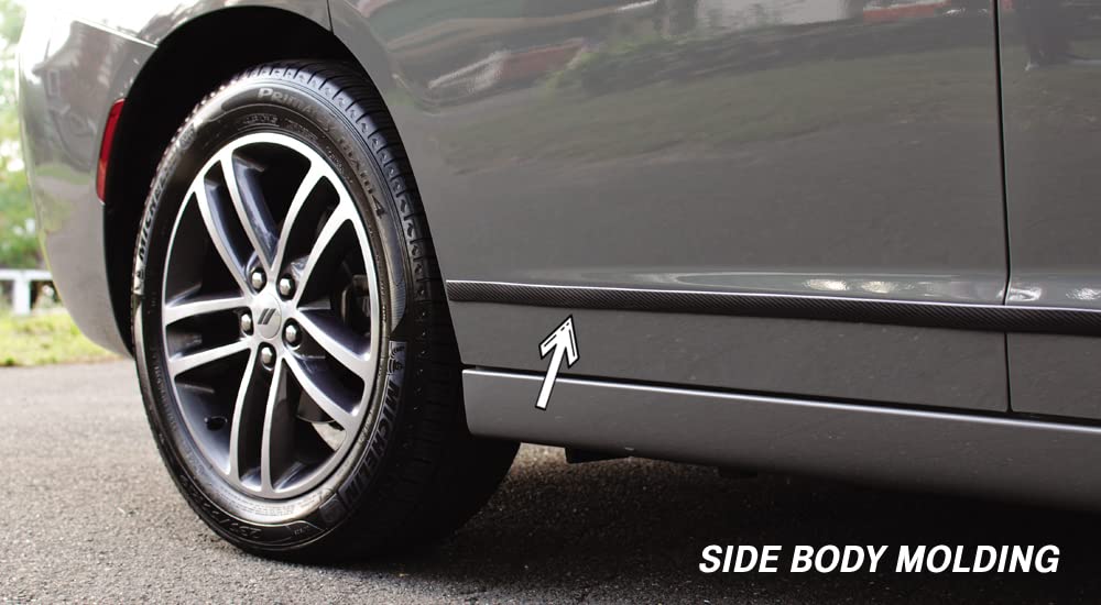 Cowles Custom, 12 Ft Carbon Fiber Style Molding, 1 In Wide Flexible Pvc Attaches With 3M Tape Car/Truck/Suv/Rv Universal Fit Ext