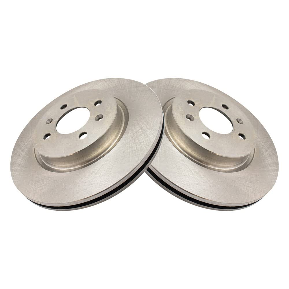 Trq Front Brake Rotors Set Vented Compatible With 2018-2022 Hyundai Accent 2012-2023 Kia Rio