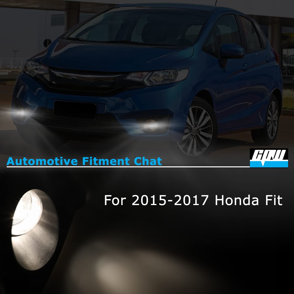 Cpw Fog Lights Compatible With [2015 2016 2017 Honda Fit] Clear Lens Bumper Driving Fog Lights Pair + Wiring + Switch Kit