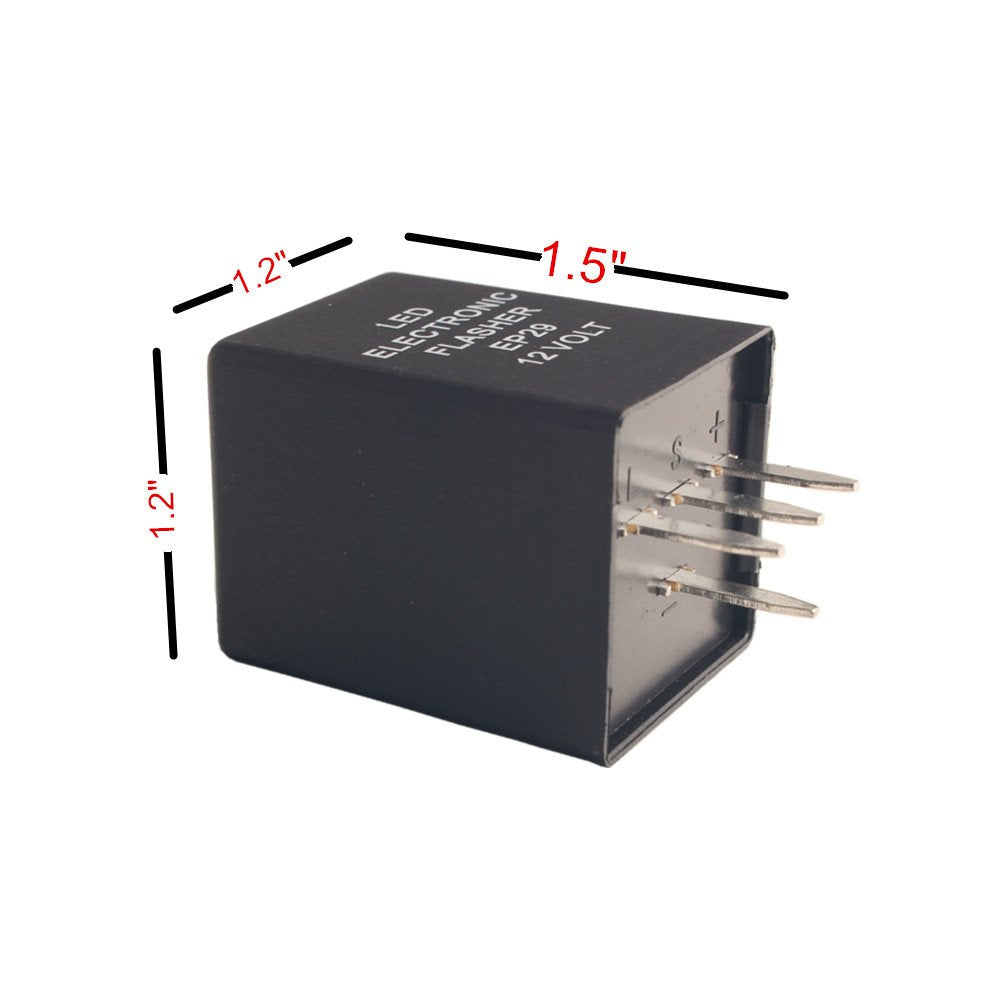 Dewhel Led Electronic Flasher Ep29 12 Volt 4-Pin Ep29N Relay Fix For Led Turn Signal Bulbs Hyper Flash Fix 1996-2005 Cadillac Chevrolet Gmc Oldsmobile