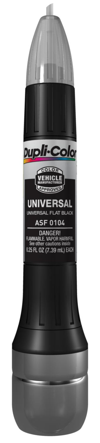 Dupli-Color Asf0104 Scratch Fix All-In-1 Exact-Match Automotive Touch-Up Paint - Universal Flat Black - Paint Pen, 0.5 Fl Oz (Pa