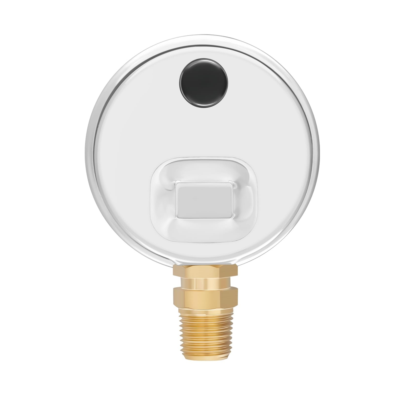 Measureman 1-1/2'' Dial Size Black Dial, Glycerin Filled Fuel Pressure Gauge, 304 Stainless Steel Case, 0-15Psi, -3-2-3%, 1/8''