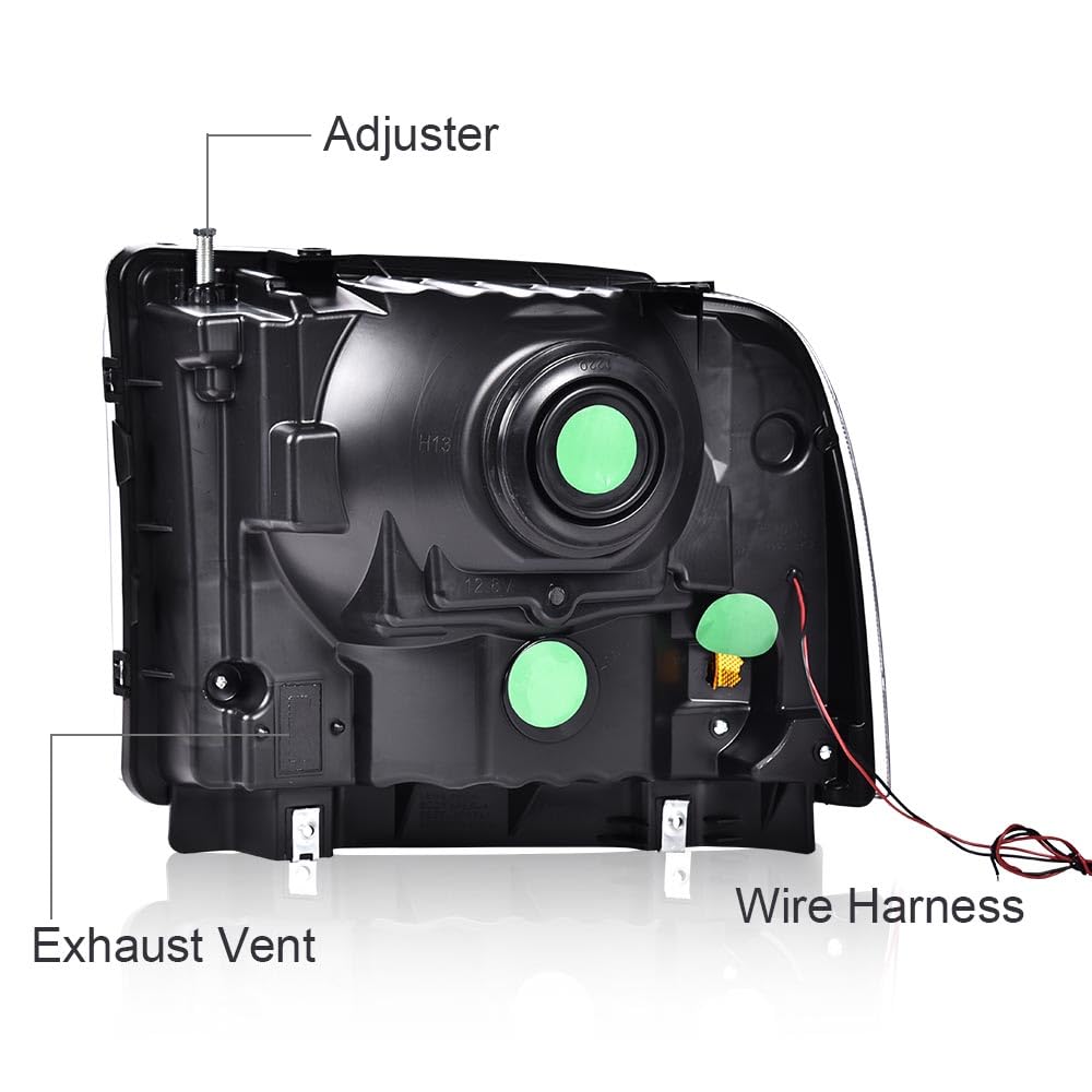 Pit66 Led Headlights, Compatible With 2005-2007 Ford F250 F350 F450 F550 Super Duty/ 2005 Ford Excursion,(Not Fit Sealed Beam He