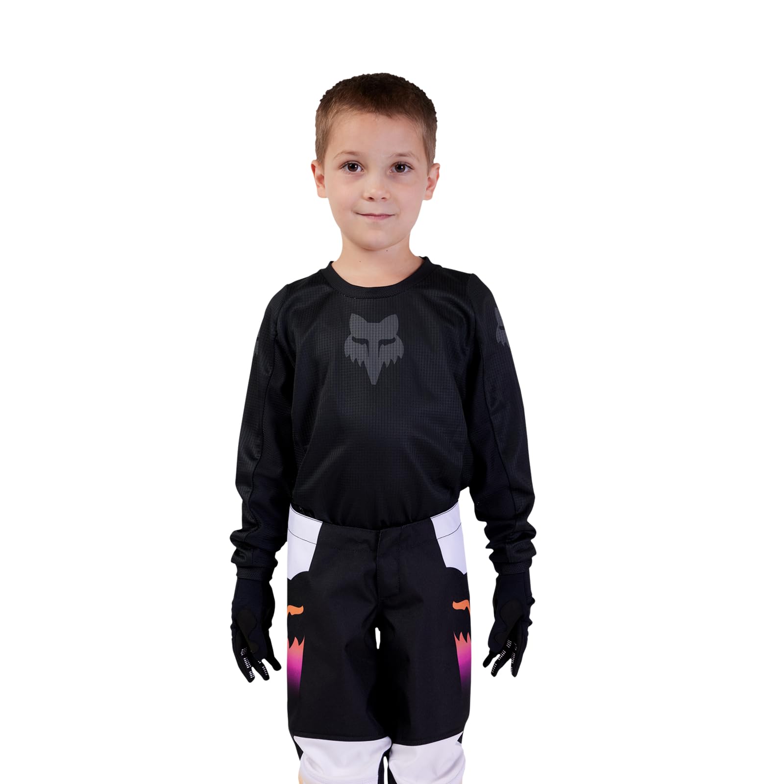 Fox Racing Kids' 180 Motocross Dirt Bike Jersey, Black/Black, Small