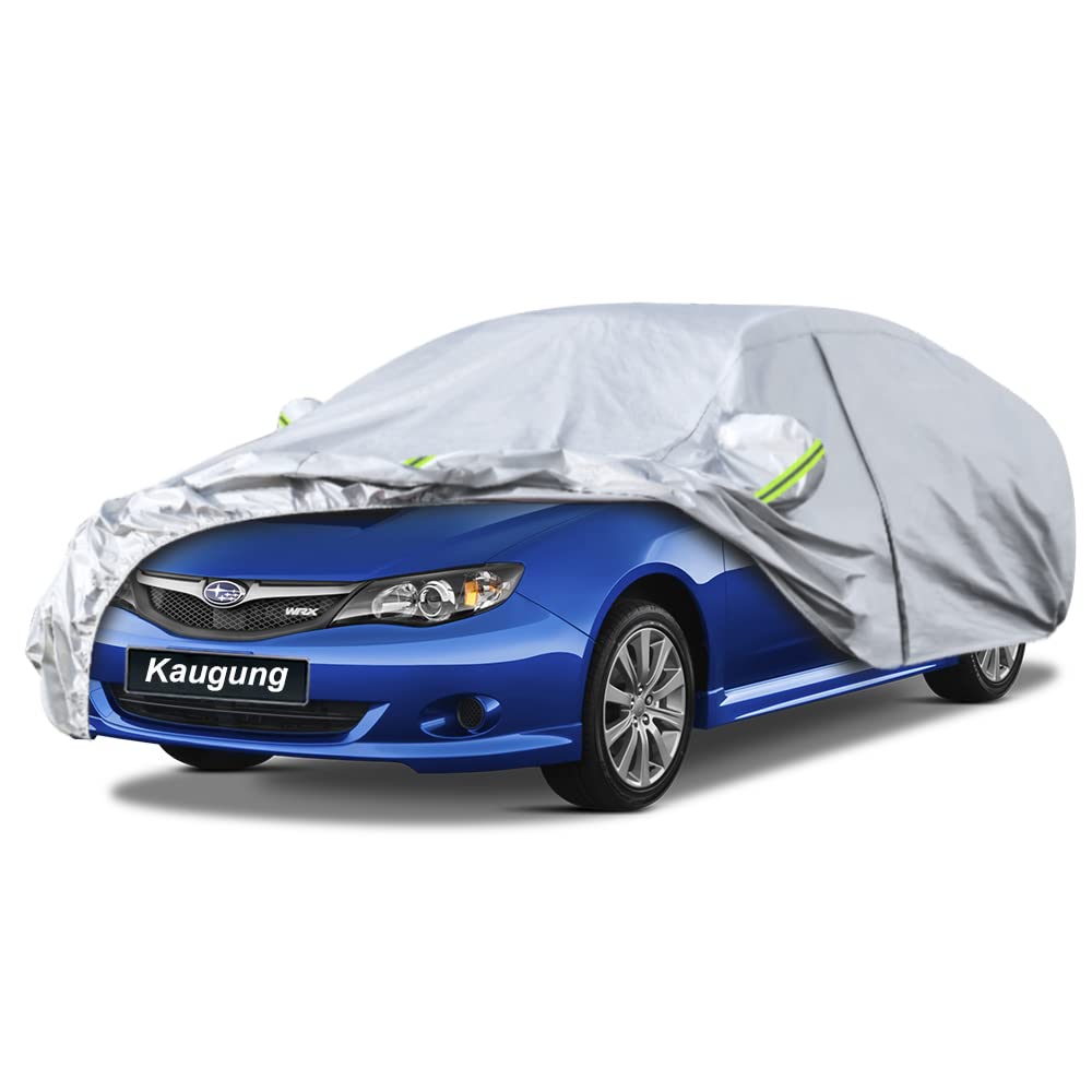 Kaugung 7 Layers Car Cover Custom Fit Subaru Impreza Sedan From 2005 To 2025, Waterproof All Weather Resistant Outdoor Indoor Su