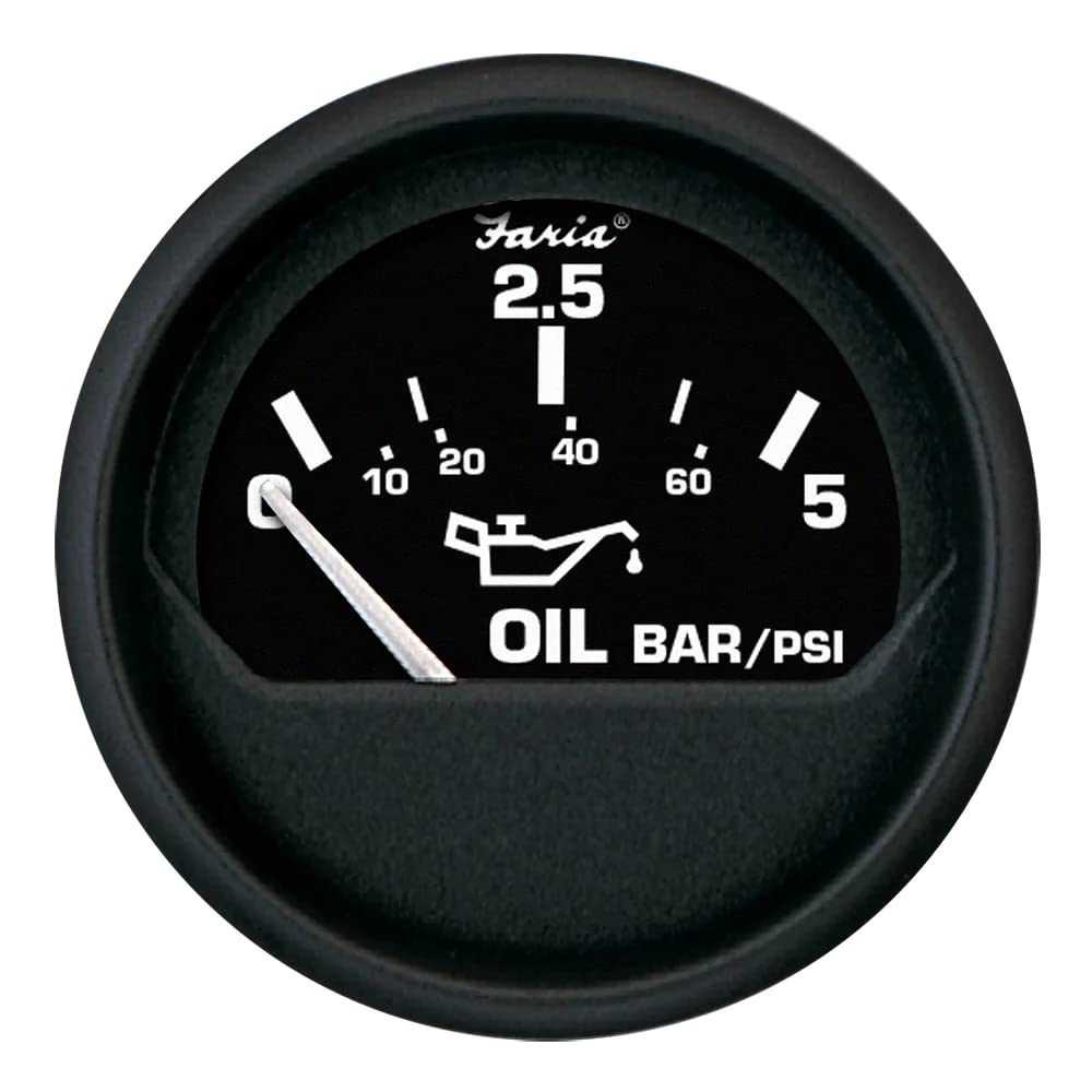Faria 12805 Euro Oil Pressure Gauge 5 Bar - 2