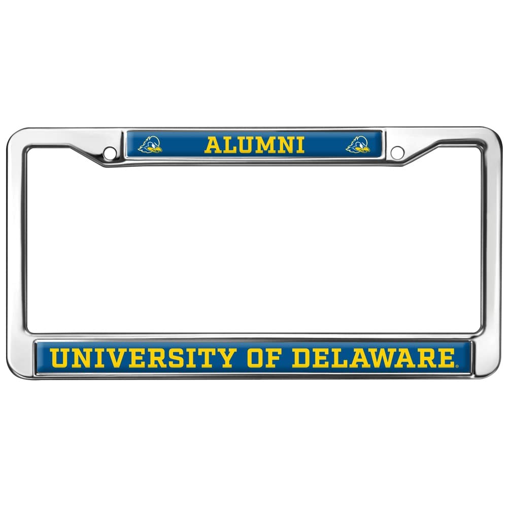 University of Delaware Alumni Logo Full Size Standard License Plate Metal Frame